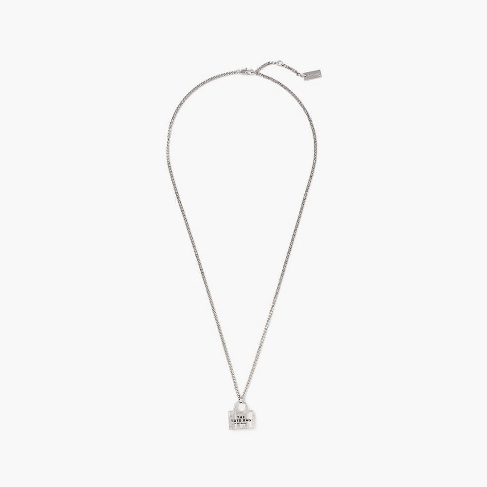 Marc Jacobs Charm Women's Necklace Light Antique Silver  Australia |  PJE-732615