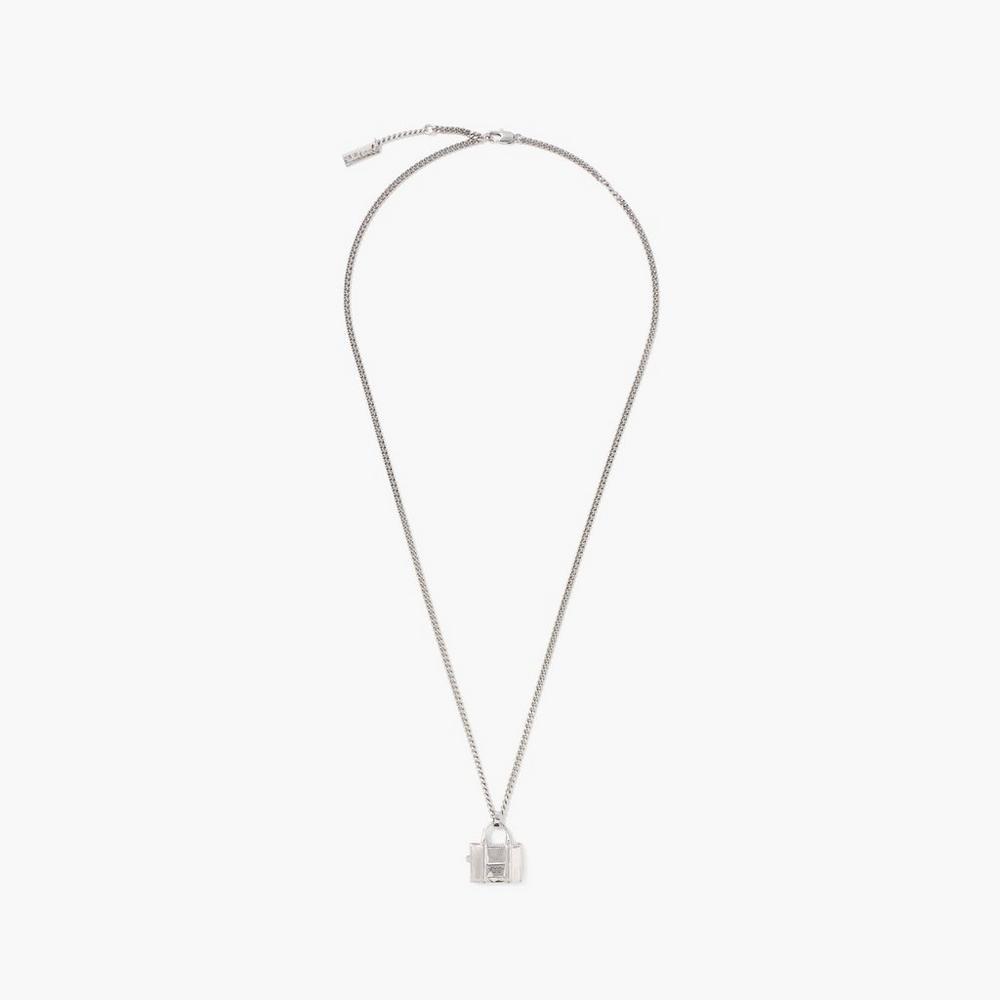 Marc Jacobs Charm Women's Necklace Light Antique Silver  Australia |  PJE-732615