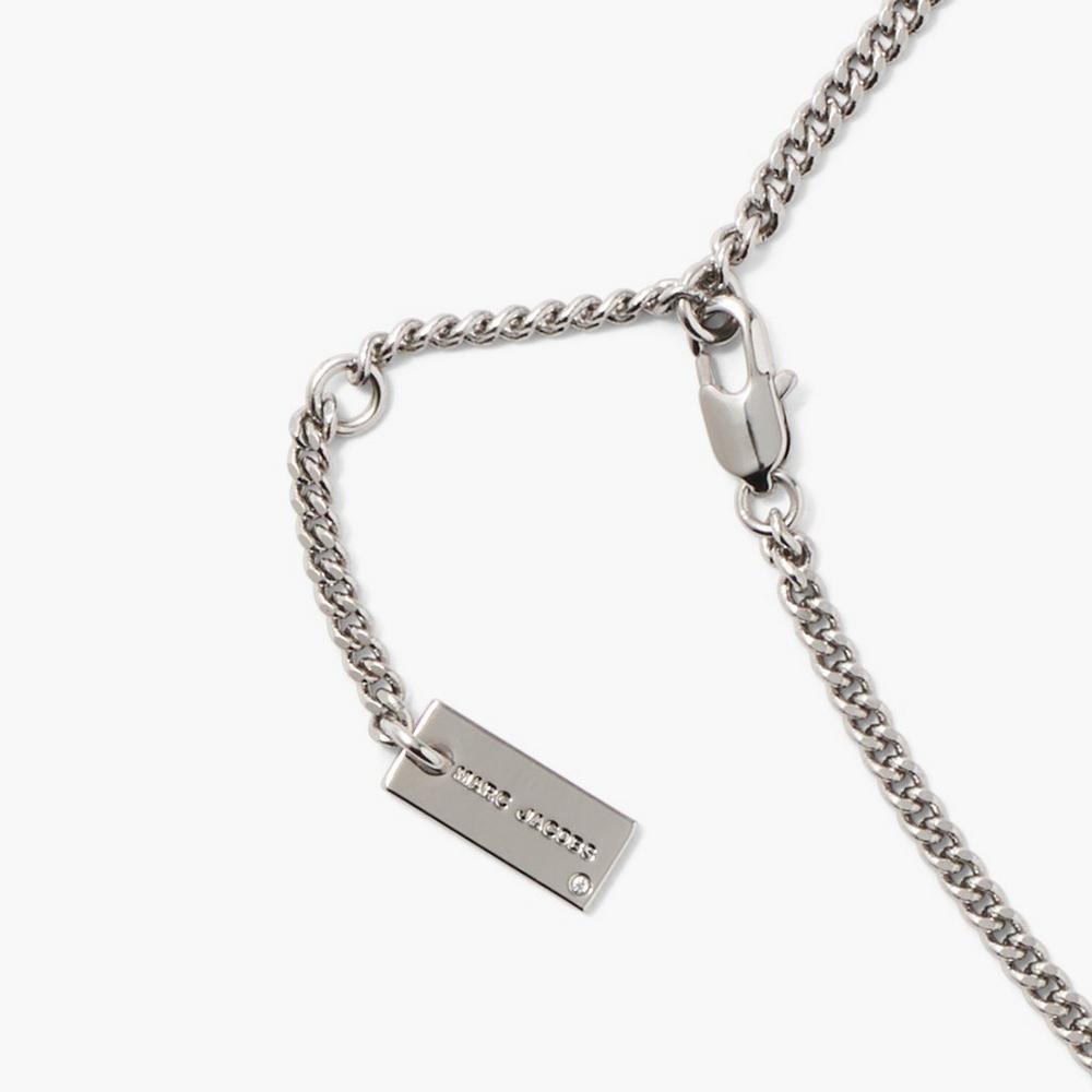 Marc Jacobs Charm Women's Necklace Light Antique Silver  Australia |  PJE-732615