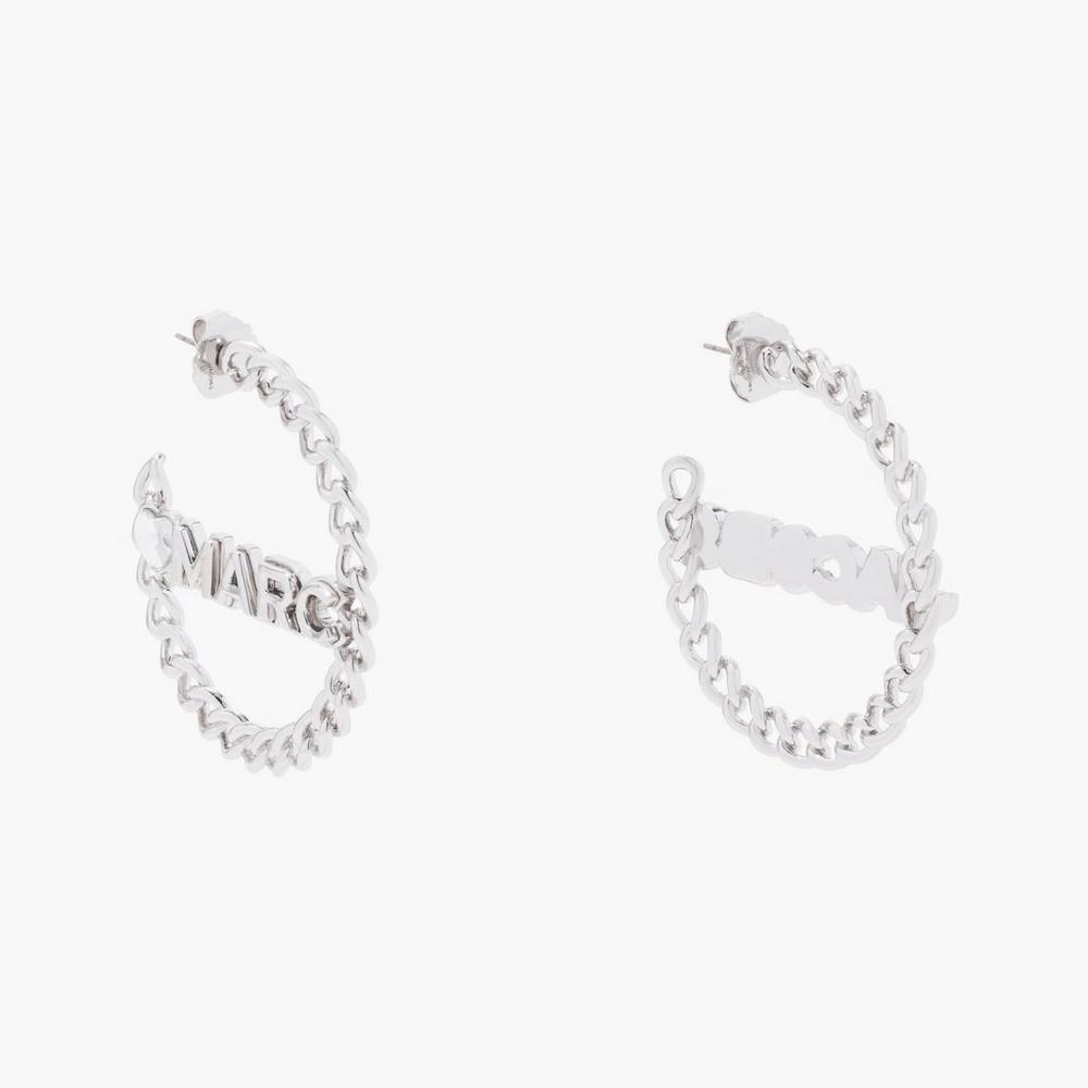 Marc Jacobs Charmed Chain Women's Hoops Crystal / Silver  Australia |  PUB-893405