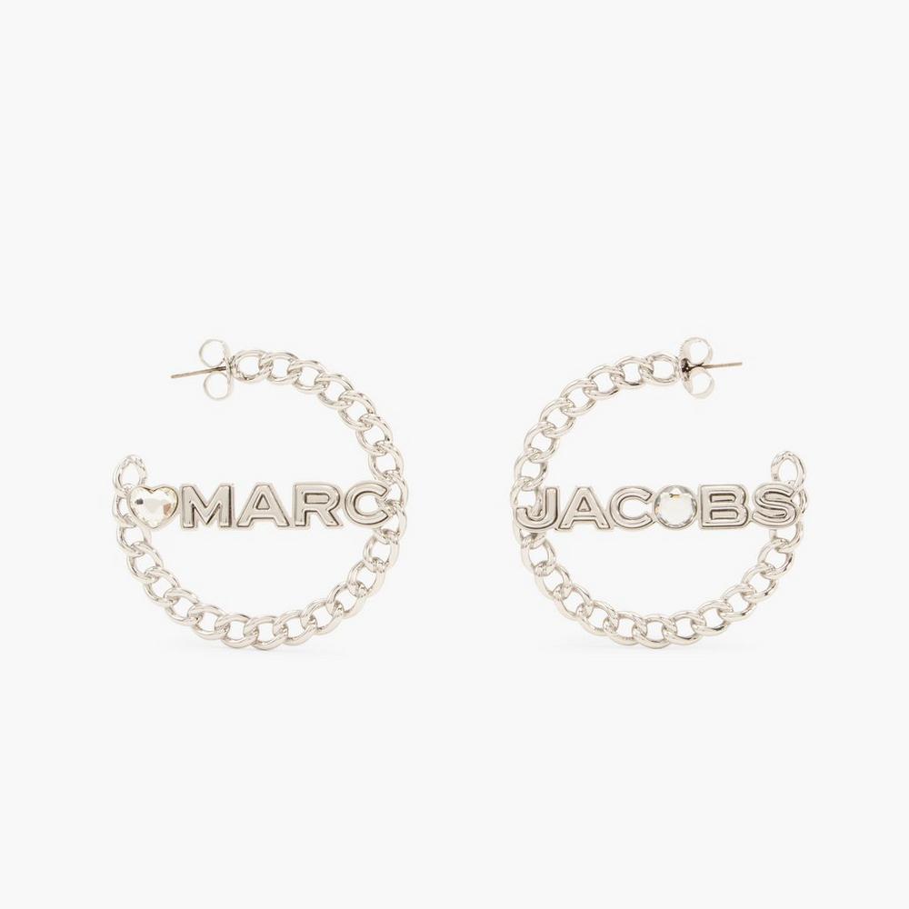 Marc Jacobs Charmed Chain Women\'s Hoops Crystal / Silver  Australia |  PUB-893405