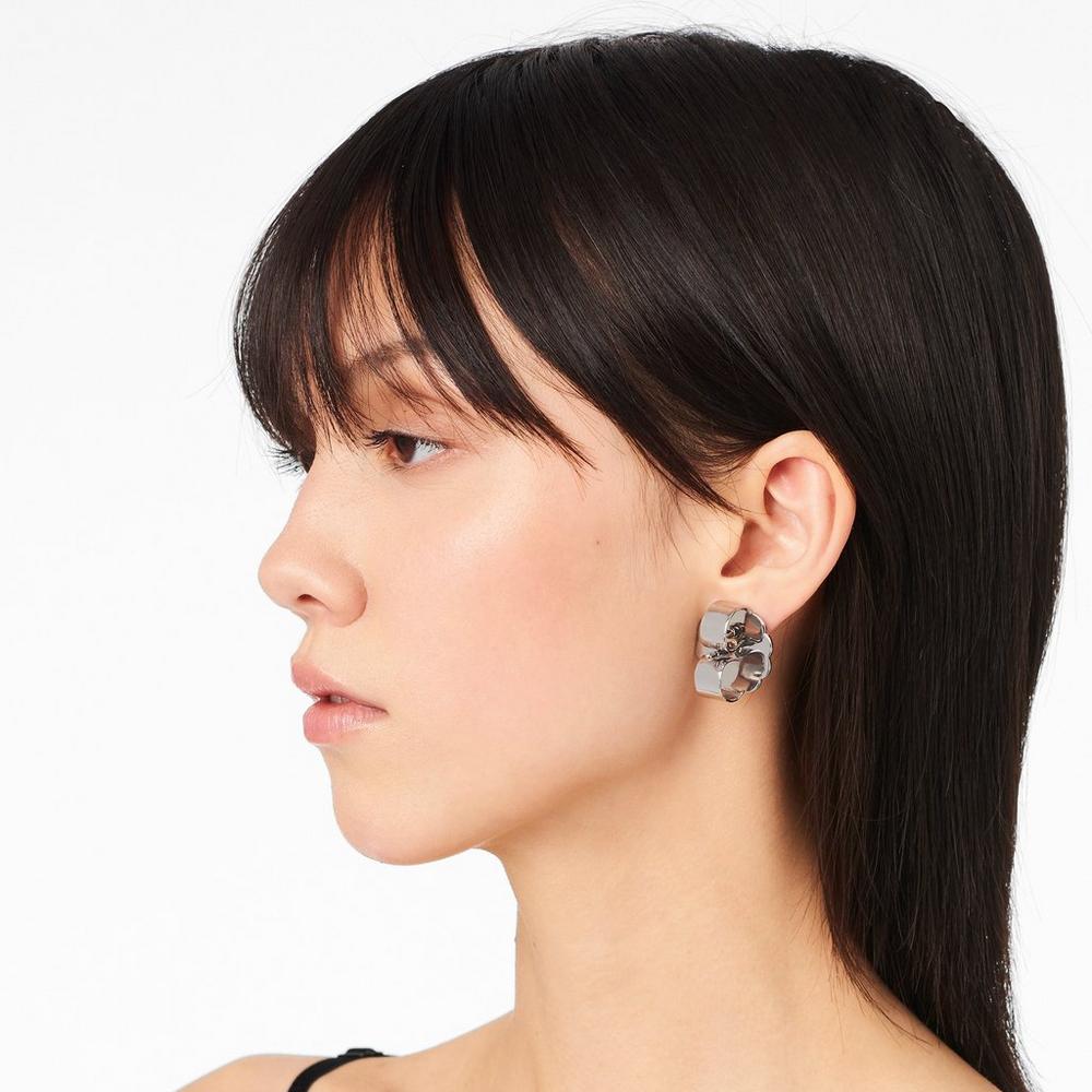 Marc Jacobs Charmed Heart Studs Women's Earrings Crystal / Silver  Australia |  SCU-516783