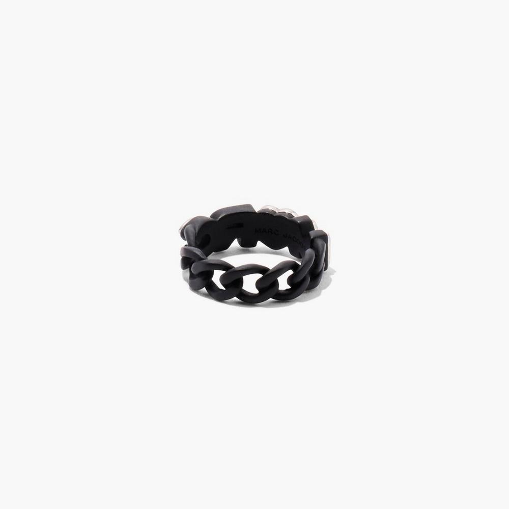 Marc Jacobs Charmed Marc Chain Women's Ring Black Multicolor  Australia |  YFS-742315