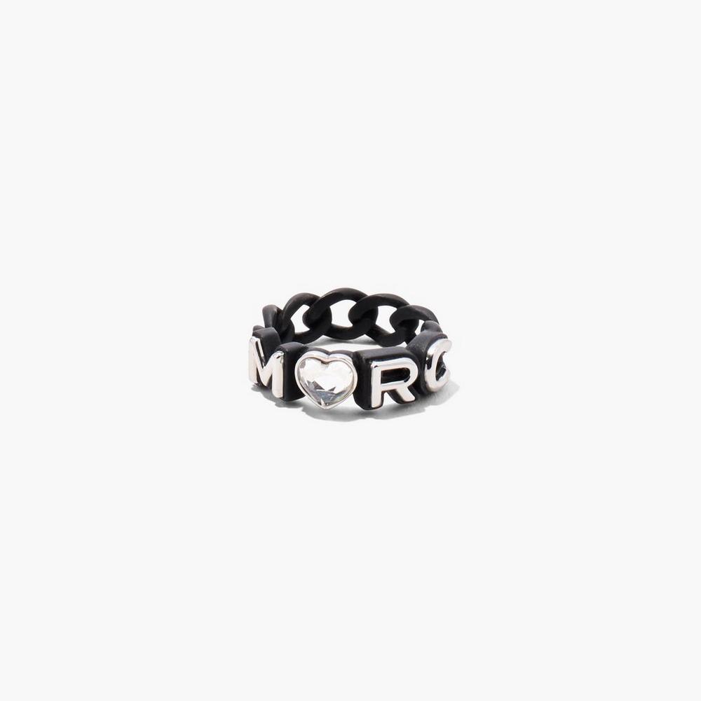 Marc Jacobs Charmed Marc Chain Women\'s Ring Black Multicolor  Australia |  YFS-742315