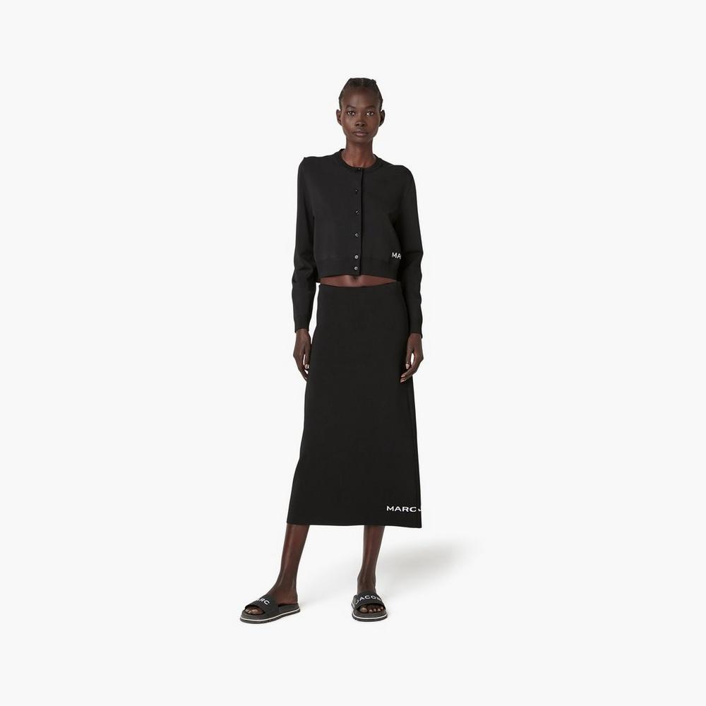 Marc Jacobs Cropped Women's Cardigan Black  Australia |  RPV-783452