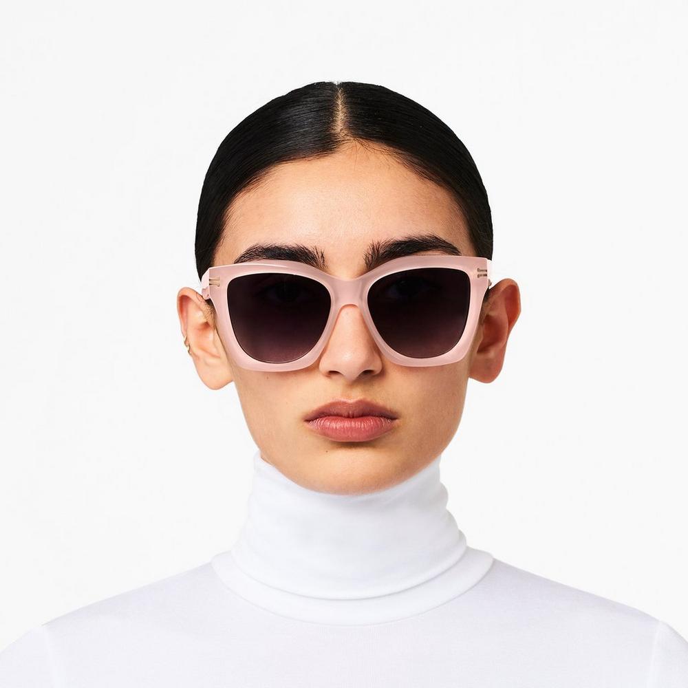 Marc Jacobs Icon Edge Oversized Square Women's Sunglasses Pink  Australia |  FAE-816573