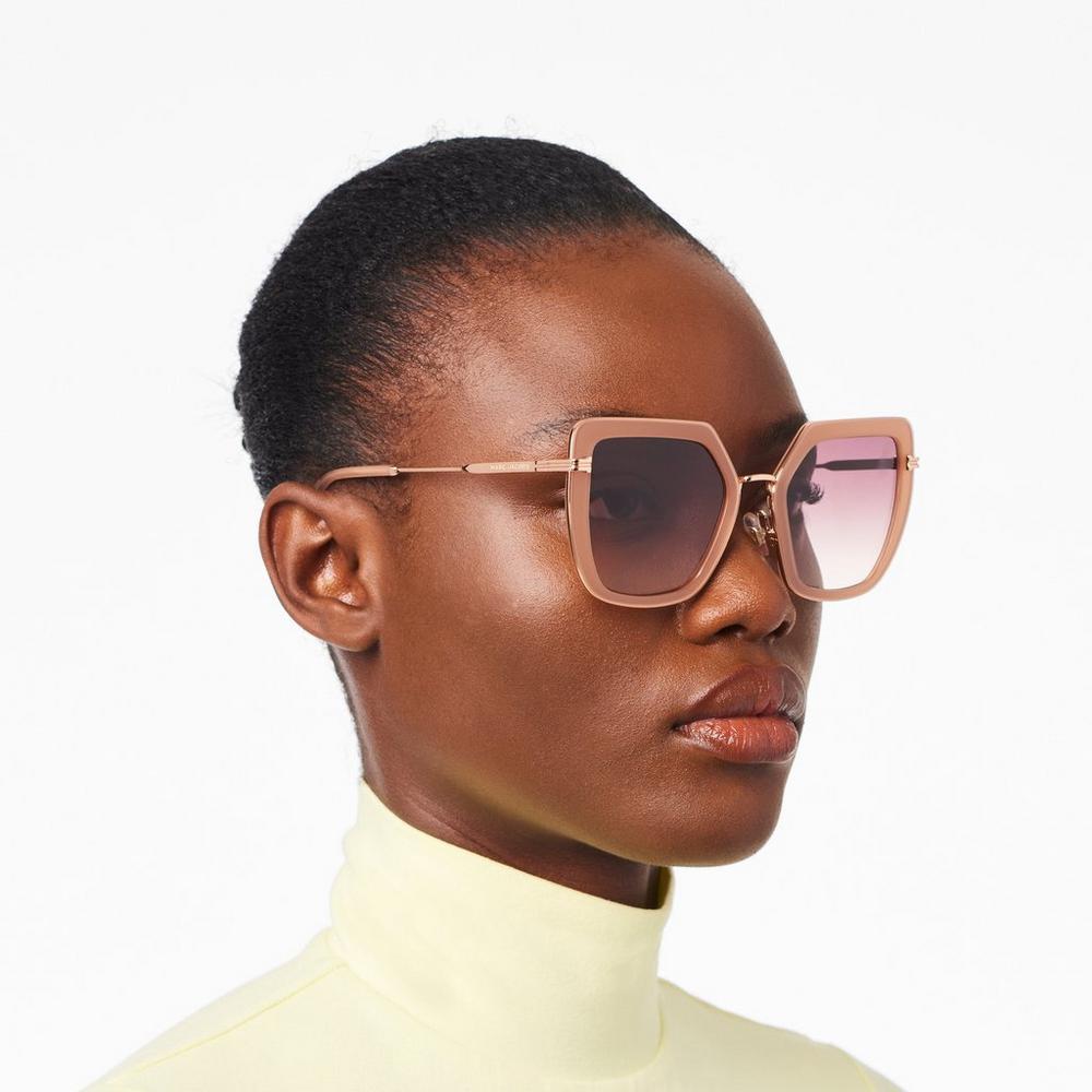 Marc Jacobs Icon Oversized Butterfly Women's Sunglasses Nude / Gold  Australia |  RGO-075214