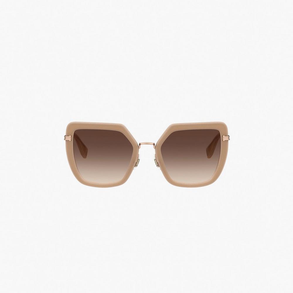 Marc Jacobs Icon Oversized Butterfly Women's Sunglasses Nude / Gold  Australia |  RGO-075214