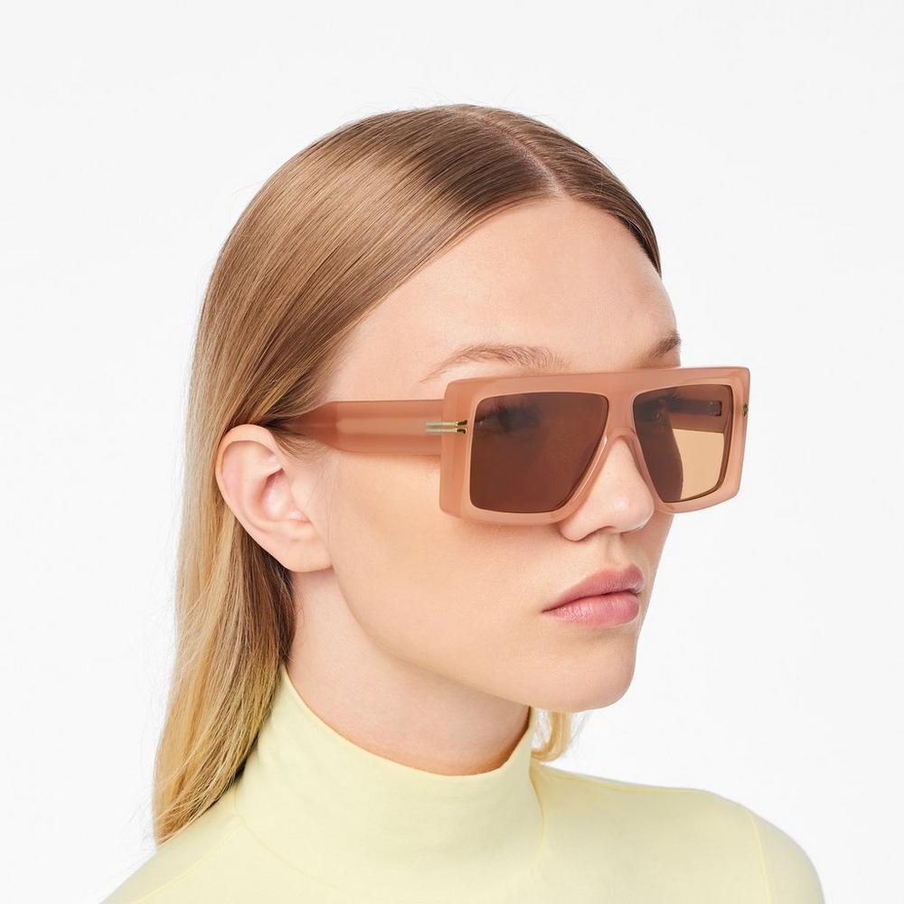 Marc Jacobs Icon Rectangular Women's Sunglasses Nude Brown  Australia |  RIH-608754