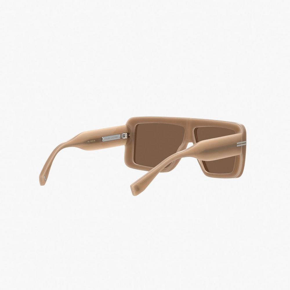 Marc Jacobs Icon Rectangular Women's Sunglasses Nude Brown  Australia |  RIH-608754