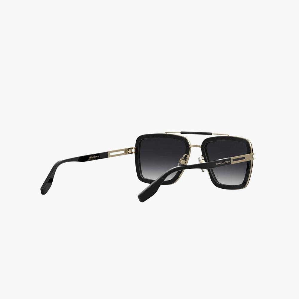 Marc Jacobs Icon Square Pilot Women's Sunglasses Black  Australia |  NXJ-790218