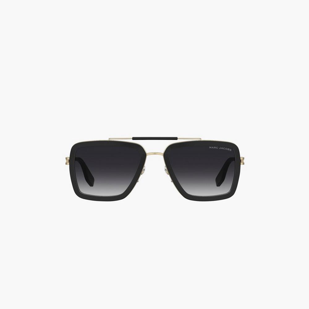 Marc Jacobs Icon Square Pilot Women's Sunglasses Black  Australia |  NXJ-790218