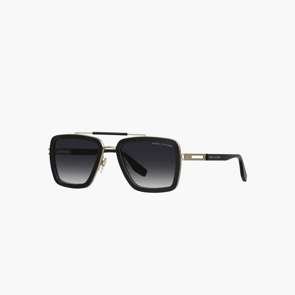 Marc Jacobs Icon Square Pilot Women\'s Sunglasses Black  Australia |  NXJ-790218