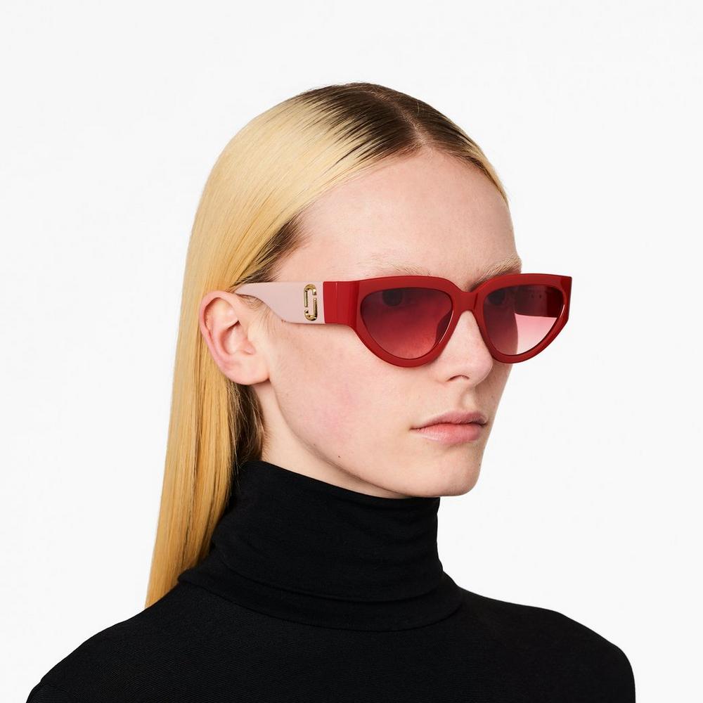 Marc Jacobs J Marc Cat Eye Women's Sunglasses Red  Australia |  RFK-603987