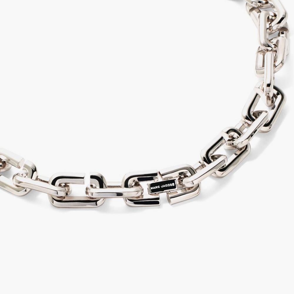 Marc Jacobs J Marc Chain Link Women's Necklace Silver  Australia |  MHX-261705