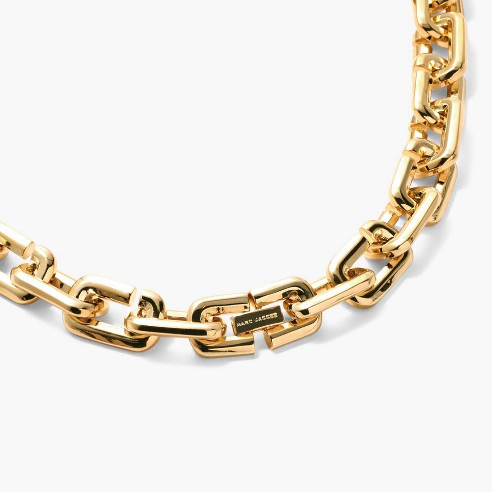 Marc Jacobs J Marc Chain Link Women's Necklace Gold  Australia |  USJ-094713