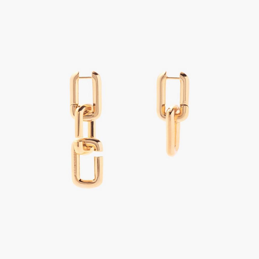 Marc Jacobs J Marc Chain Links Women's Earrings Gold  Australia |  GEK-120984