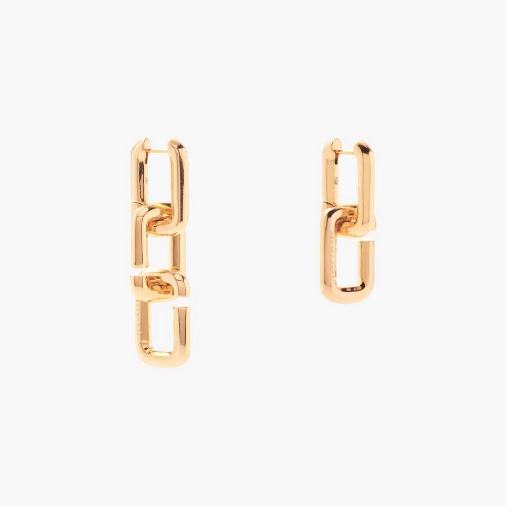 Marc Jacobs J Marc Chain Links Women\'s Earrings Gold  Australia |  GEK-120984