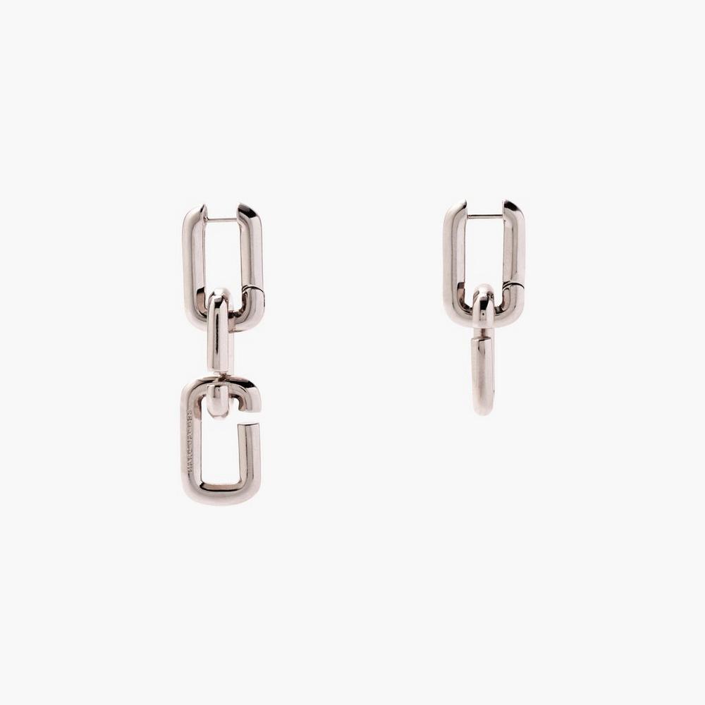 Marc Jacobs J Marc Chain Links Women's Earrings Silver  Australia |  KIC-023197