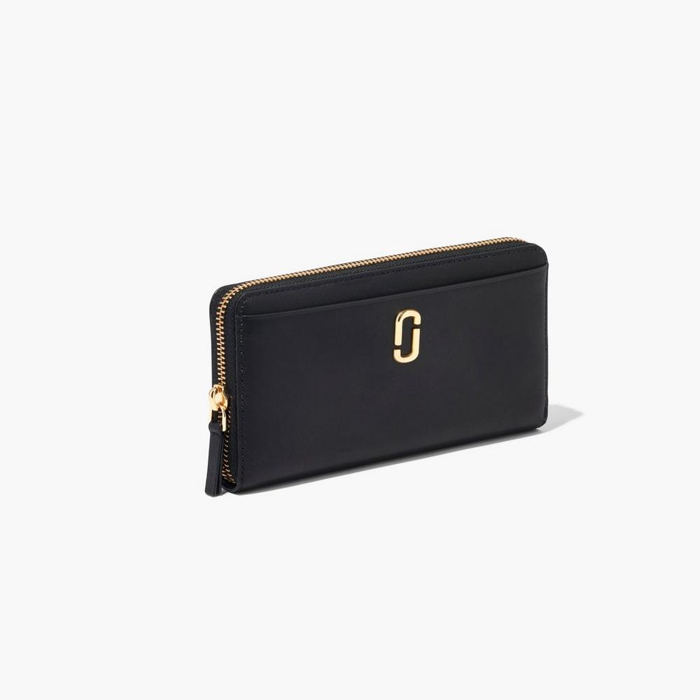 Marc Jacobs J Marc Continental Women's Large Wallets Black  Australia |  KMD-578620