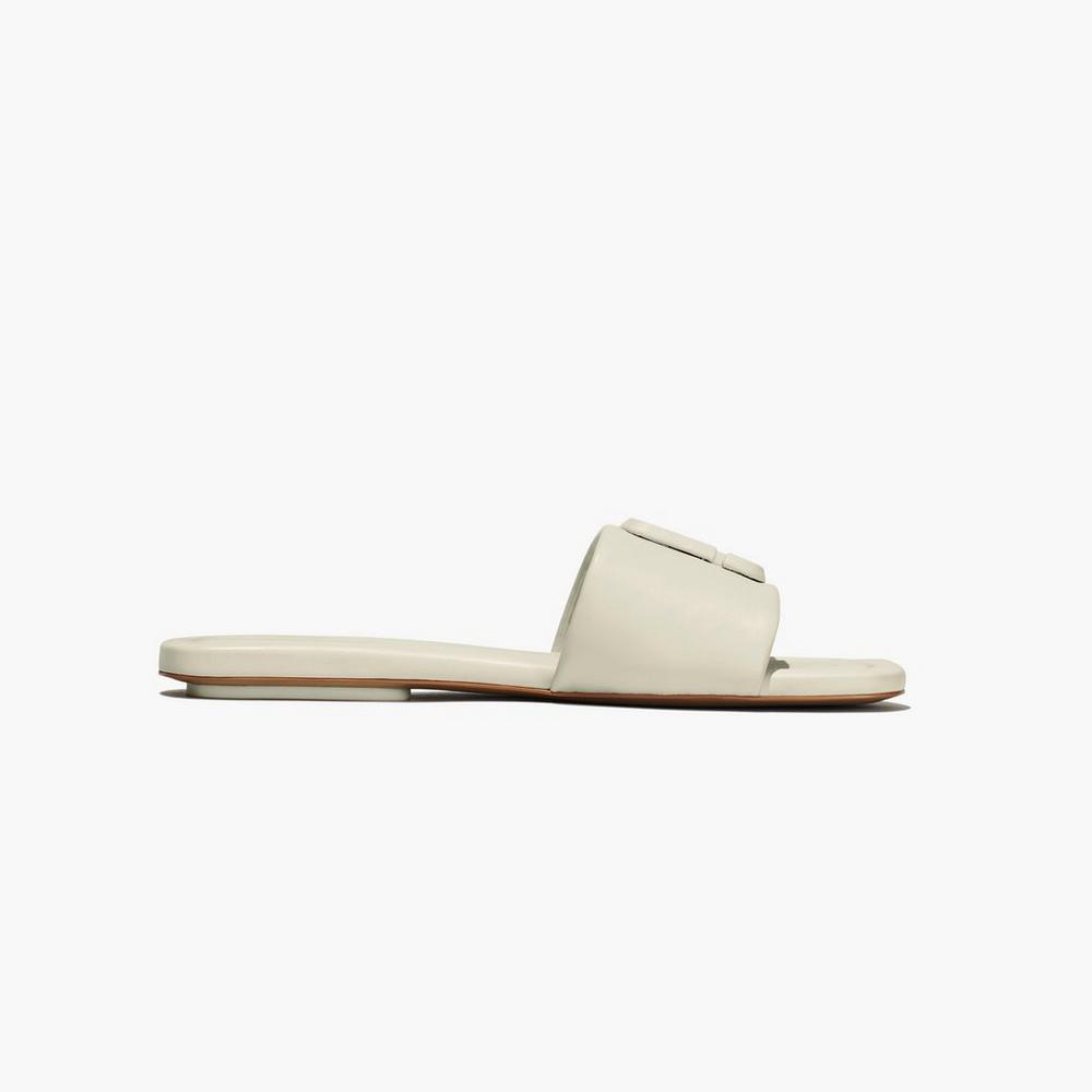 Marc Jacobs J Marc Leather Women's Sandal Cloud White  Australia |  PQL-372945