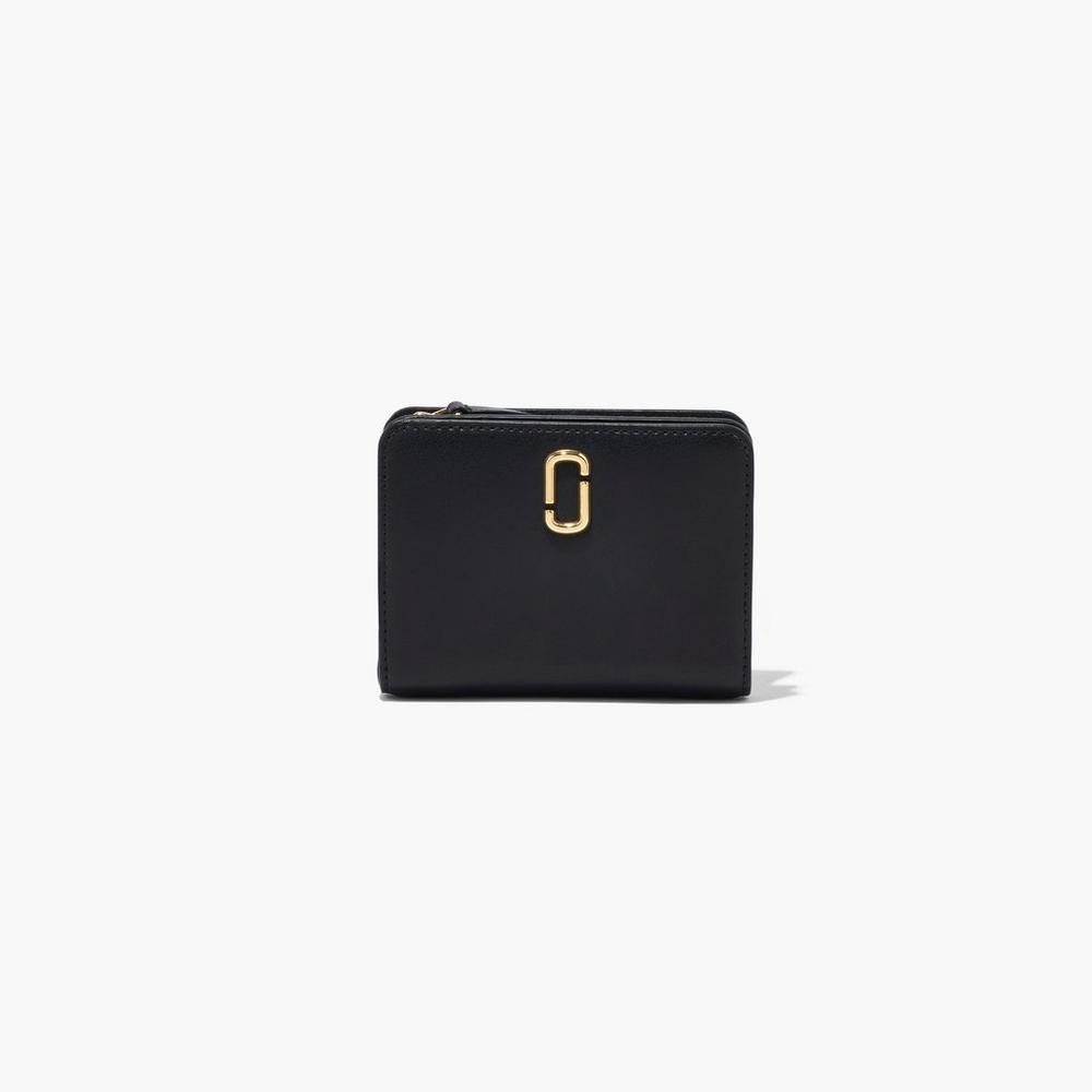 Marc Jacobs J Marc Mini Compact Women\'s Small Wallets Black  Australia |  ULM-387054