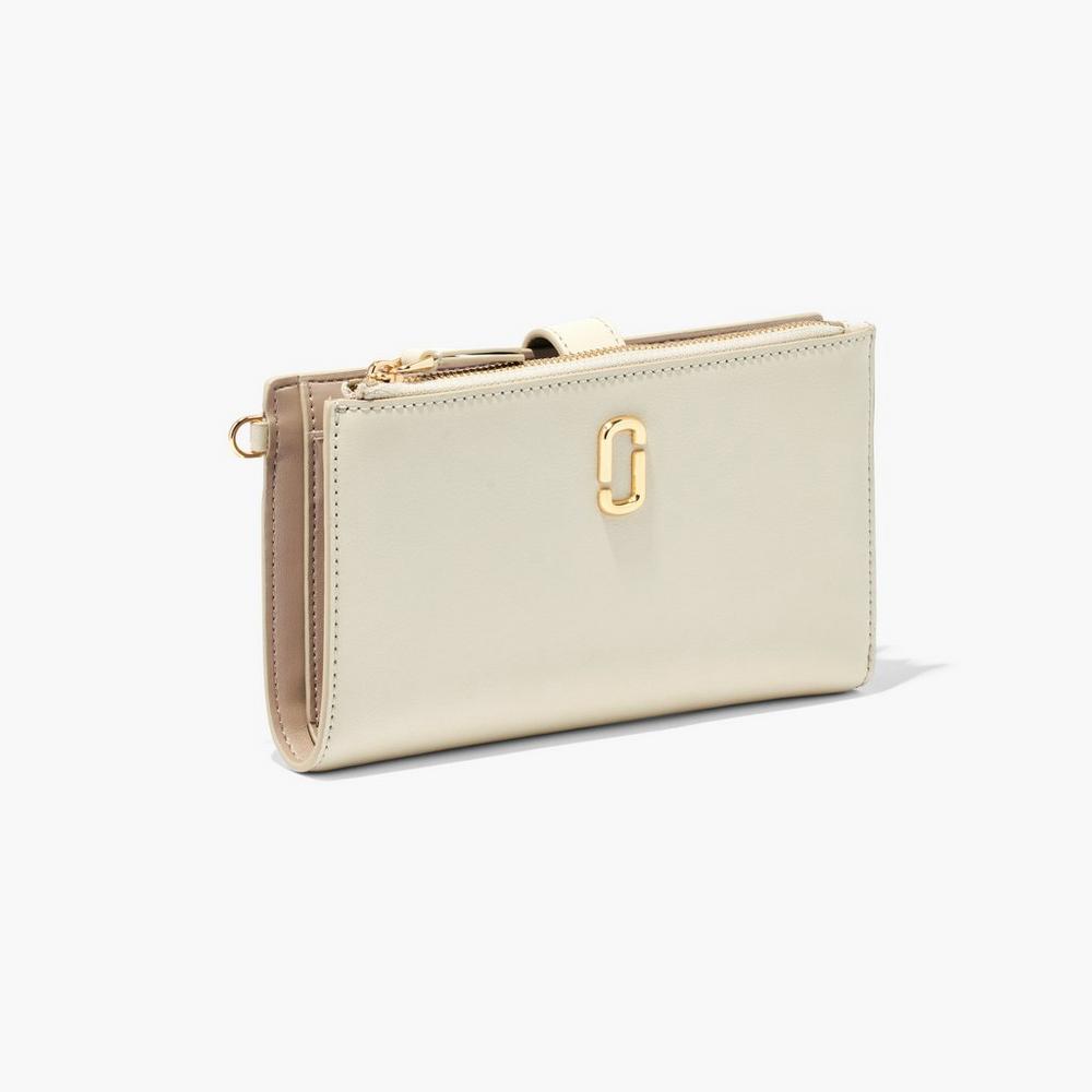 Marc Jacobs J Marc Phone Wristlet Women's Large Wallets Cloud White  Australia |  TWH-129675