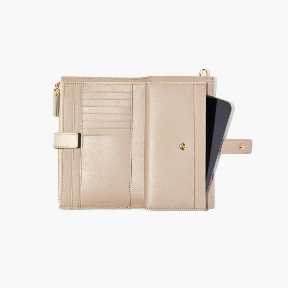 Marc Jacobs J Marc Phone Wristlet Women's Large Wallets Cloud White  Australia |  TWH-129675