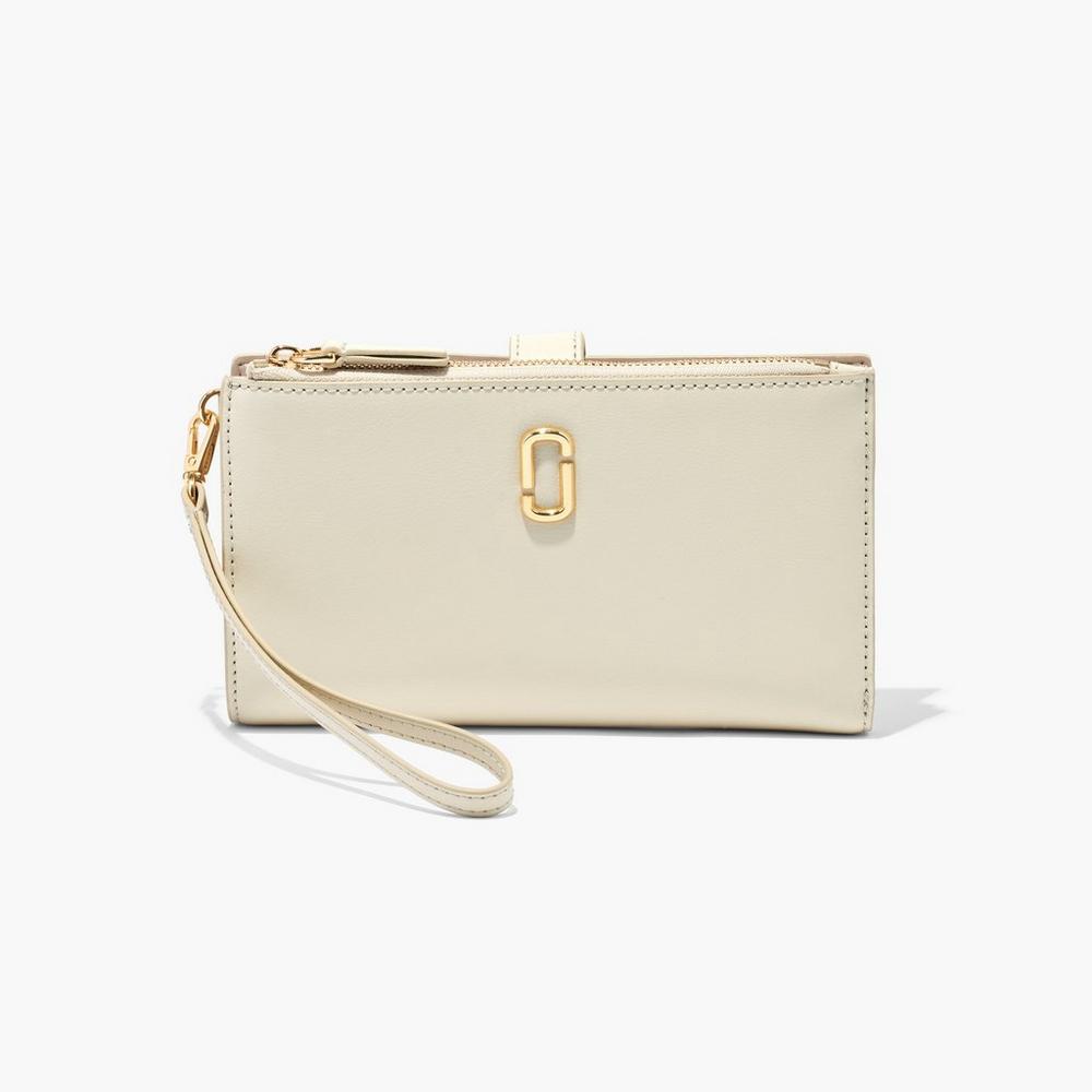 Marc Jacobs J Marc Phone Wristlet Women\'s Large Wallets Cloud White  Australia |  TWH-129675