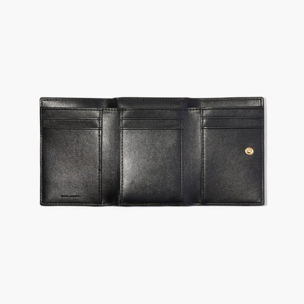 Marc Jacobs J Marc Trifold Women's Large Wallets Black  Australia |  CVW-980647