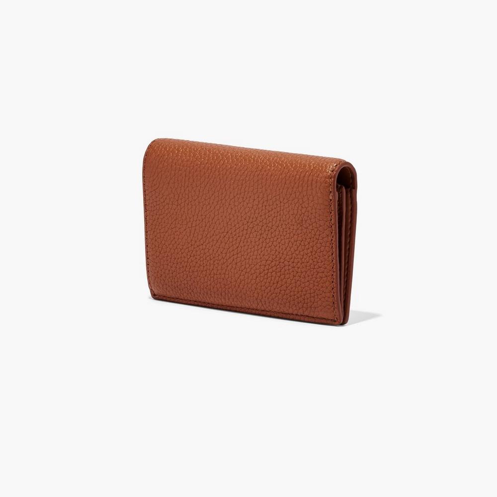 Marc Jacobs Leather Bifold Women's Small Wallets Brown  Australia |  DZX-756021