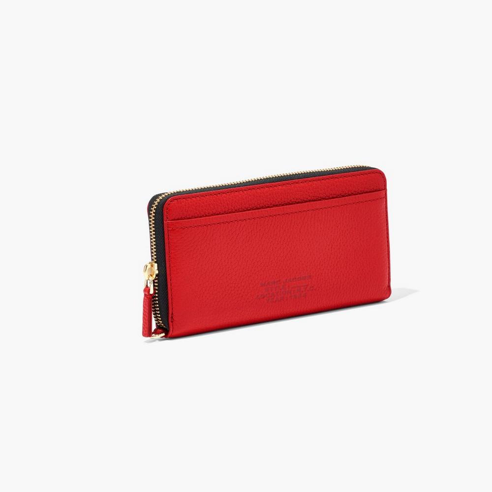 Marc Jacobs Leather Continental Women's Large Wallets True Red  Australia |  NCB-963284