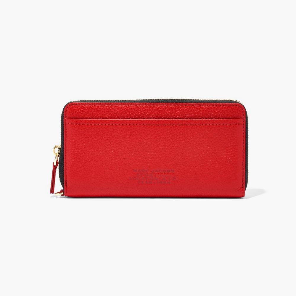 Marc Jacobs Leather Continental Women's Large Wallets True Red  Australia |  NCB-963284