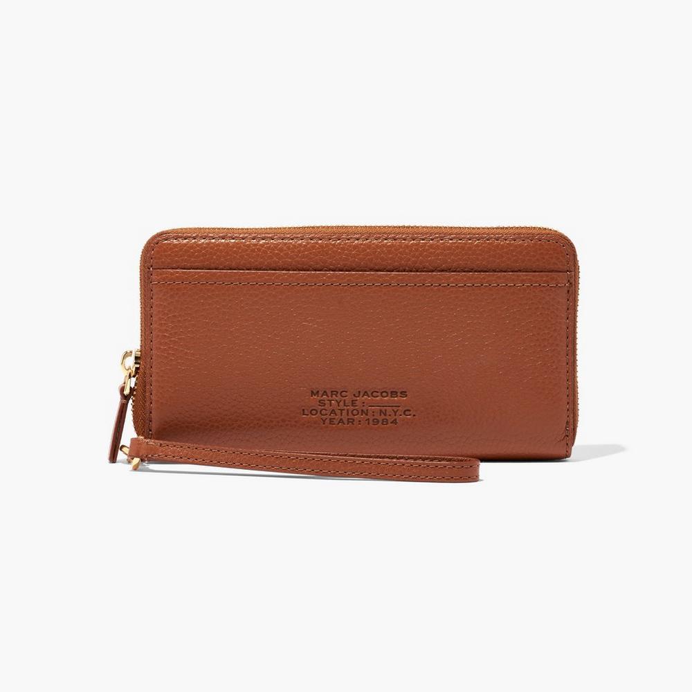 Marc Jacobs Leather Continental Women\'s Large Wallets Brown  Australia |  XJP-506941