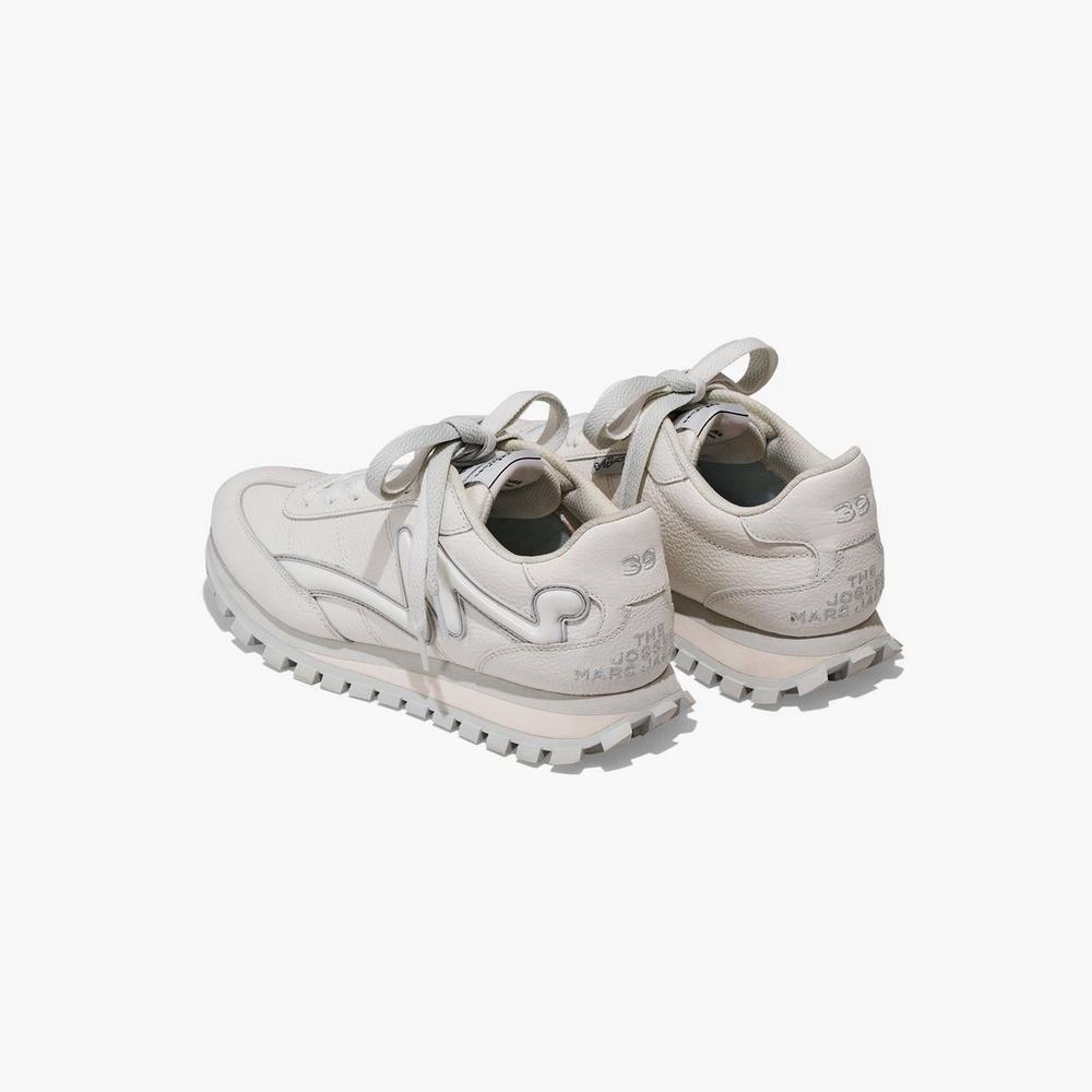 Marc Jacobs Leather Jogger Women's Sneakers White  Australia |  HMU-518604