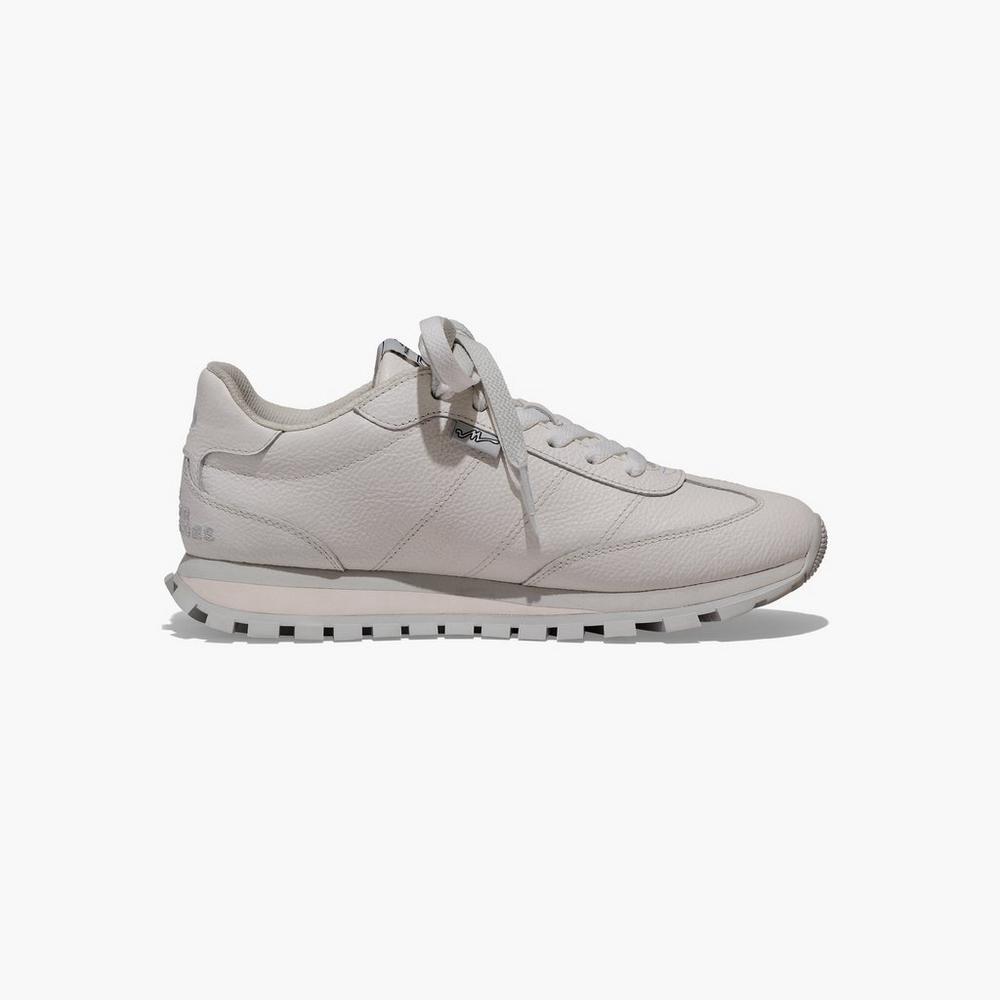 Marc Jacobs Leather Jogger Women's Sneakers White  Australia |  HMU-518604