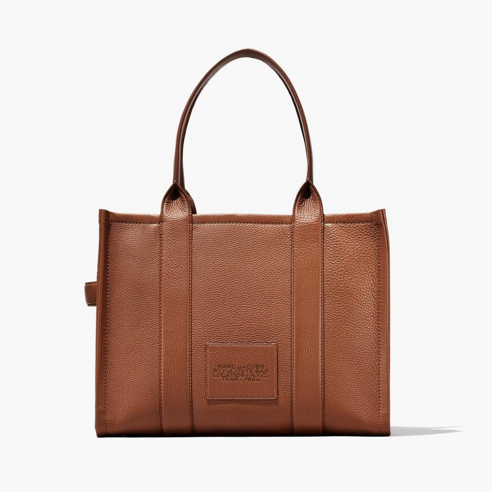 Marc Jacobs Leather Large Women's Tote Bag Brown  Australia |  XJZ-980132