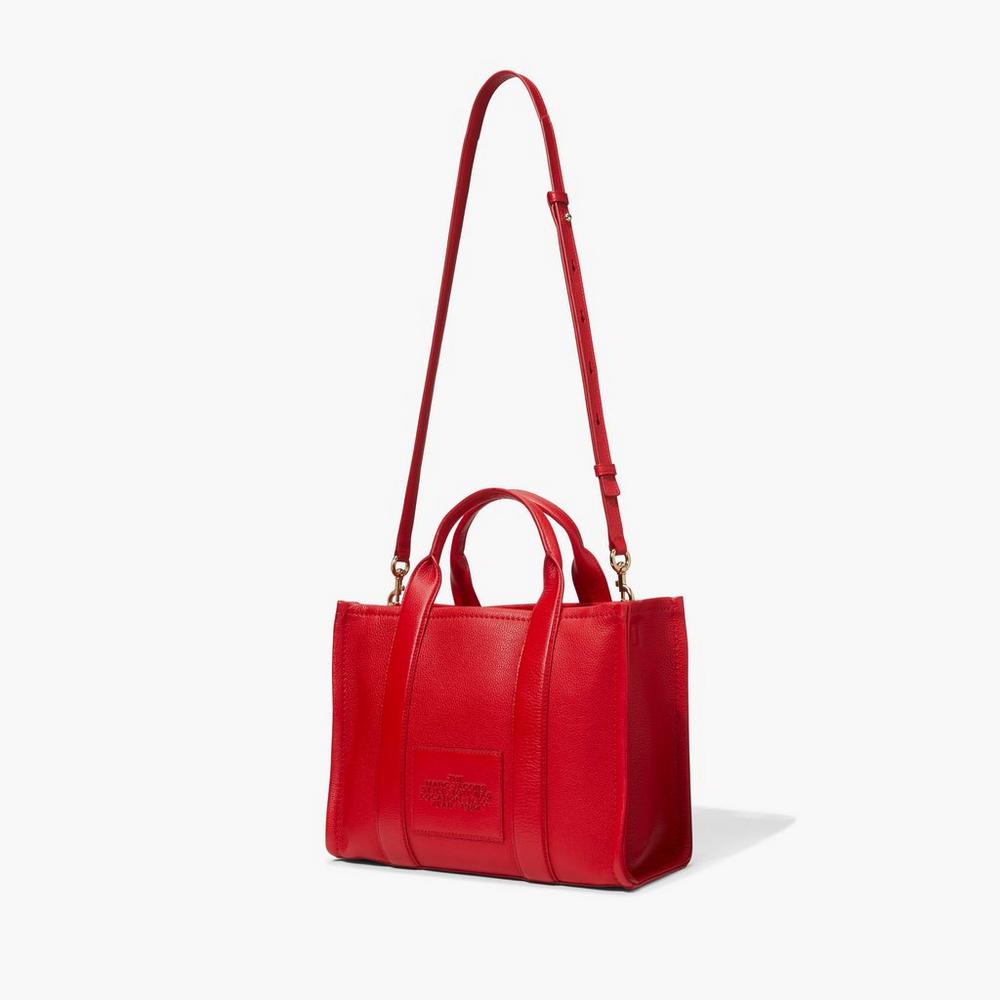 Marc Jacobs Leather Medium Women's Tote Bag True Red  Australia |  AJZ-162498