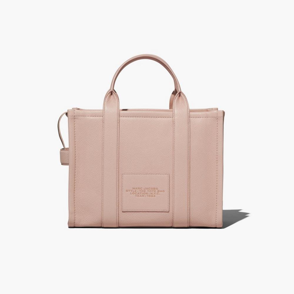 Marc Jacobs Leather Medium Women's Tote Bag Rose  Australia |  NIF-240597