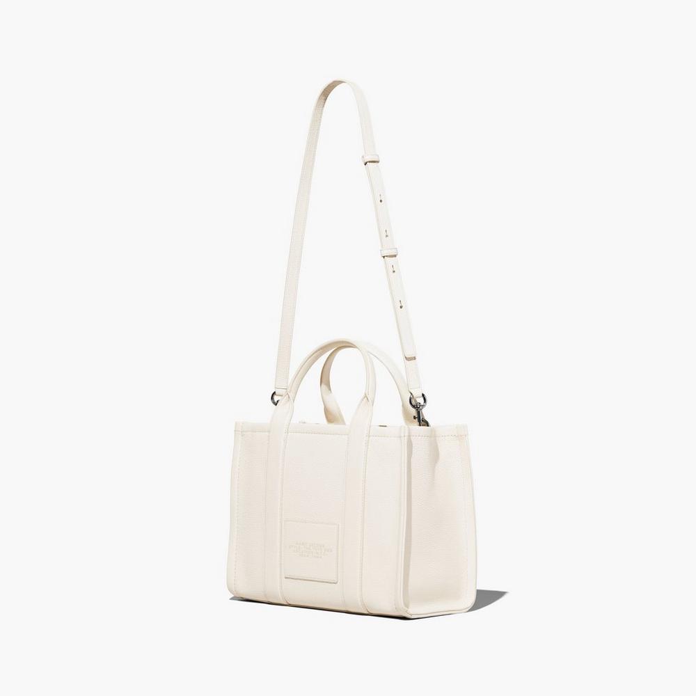 Marc Jacobs Leather Medium Women's Tote Bag Cotton / Silver  Australia |  RDH-245108