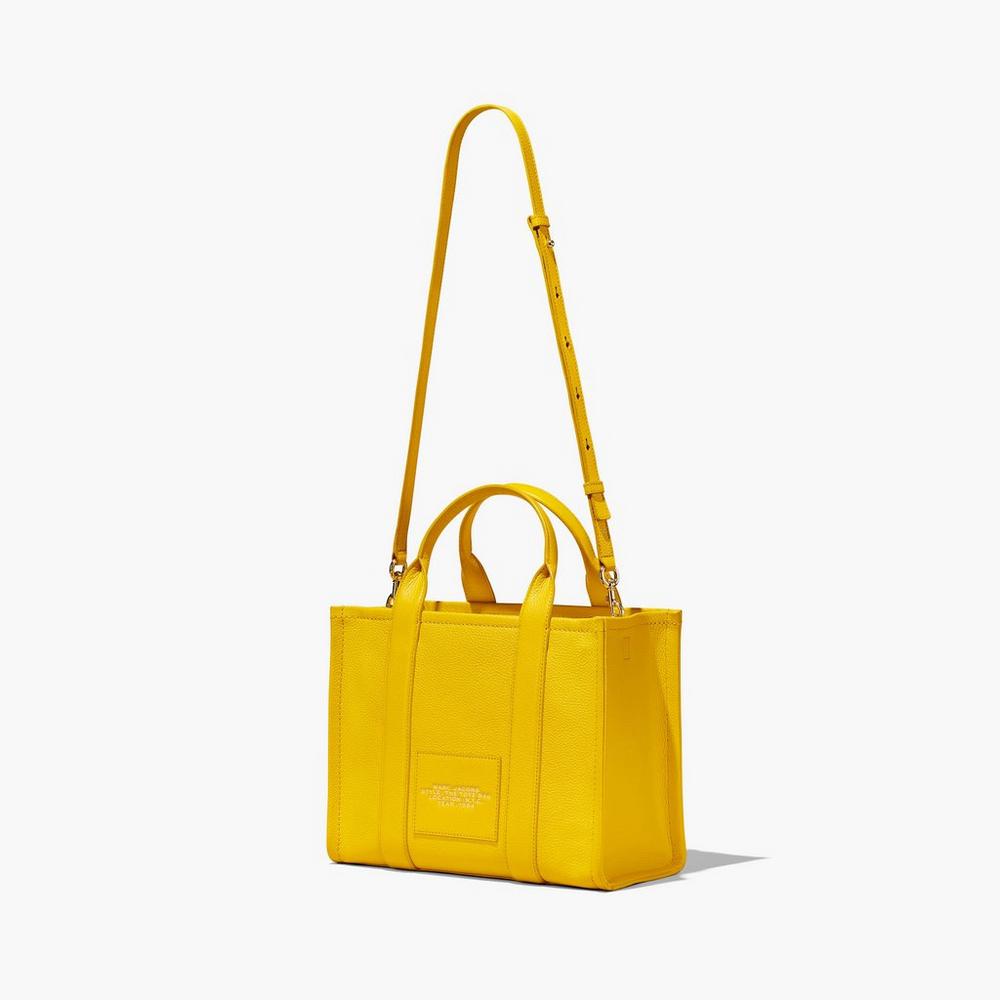 Marc Jacobs Leather Medium Women's Tote Bag Yellow  Australia |  TDC-162450