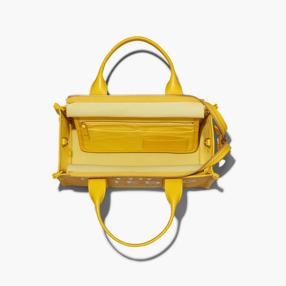 Marc Jacobs Leather Medium Women's Tote Bag Yellow  Australia |  TDC-162450