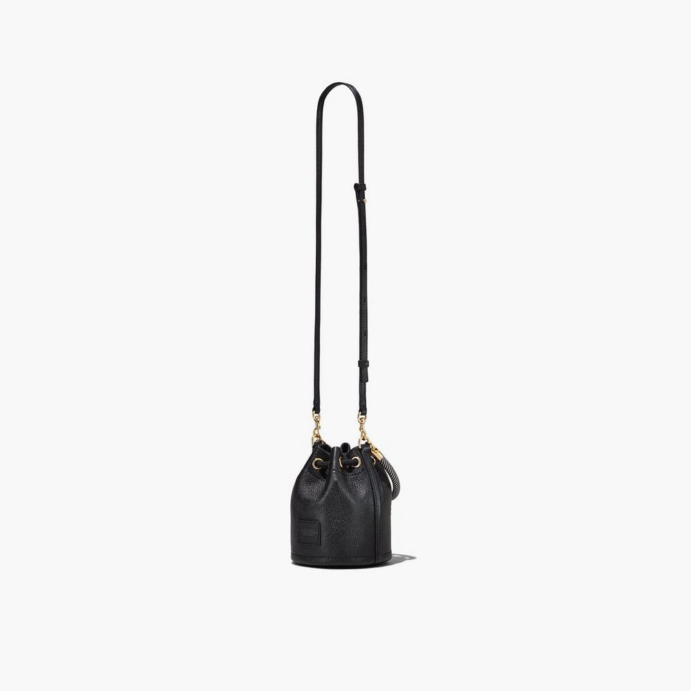 Marc Jacobs Leather Micro Women's Crossbody Bags Black  Australia |  QOJ-739508