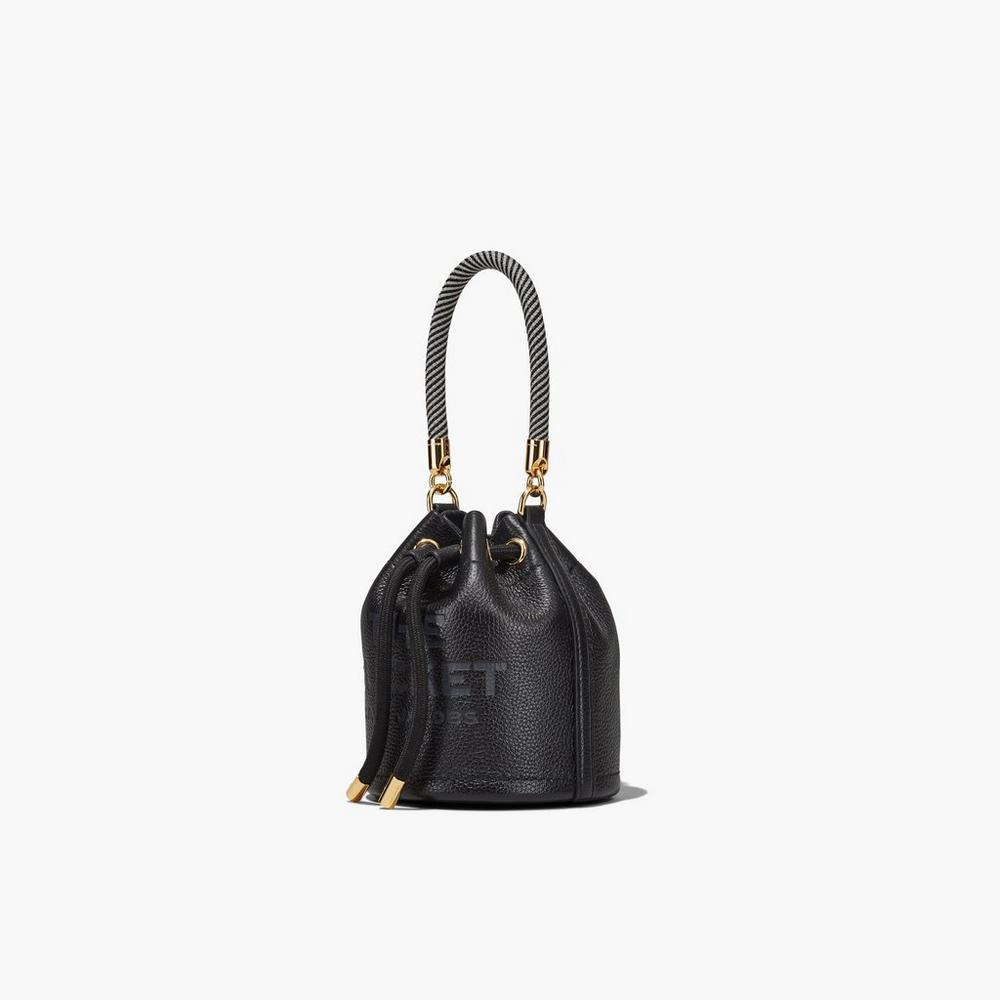 Marc Jacobs Leather Micro Women's Crossbody Bags Black  Australia |  QOJ-739508