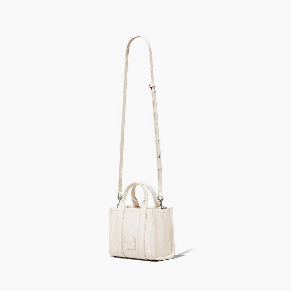 Marc Jacobs Leather Micro Women's Crossbody Bags Cotton / Silver  Australia |  RGO-068914