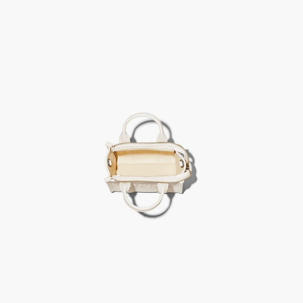 Marc Jacobs Leather Micro Women's Crossbody Bags Cotton / Silver  Australia |  RGO-068914