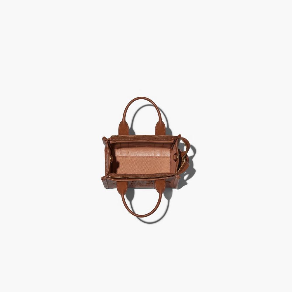 Marc Jacobs Leather Micro Women's Crossbody Bags Brown  Australia |  XQT-184936