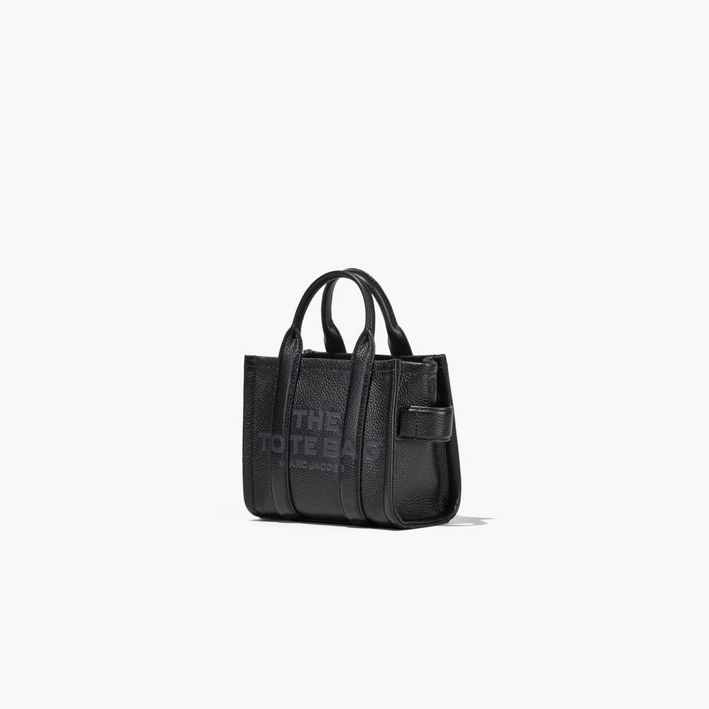 Marc Jacobs Leather Micro Women's Tote Bag Black  Australia |  TEW-807563