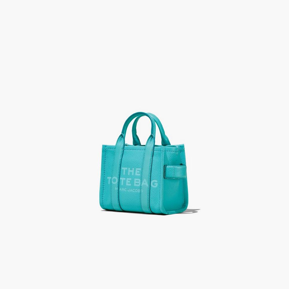 Marc Jacobs Leather Micro Women's Tote Bag Darkturquoise  Australia |  VIA-412678