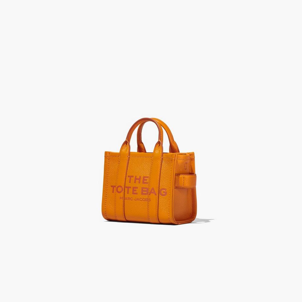 Marc Jacobs Leather Micro Women's Tote Bag Darkorange  Australia |  WRO-729158